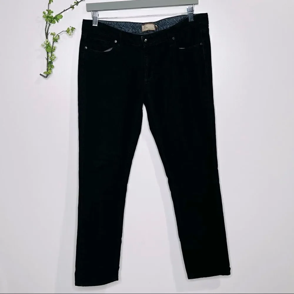 Paige Skyline Ankle Peg Jeans Black Wash